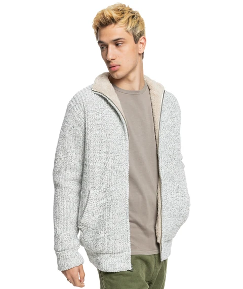 Pánsky sveter na zips s kožúškom Quiksilver